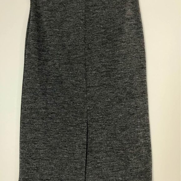 LOFT charcoal grey pencil skirt with slit - Picture 5 of 8